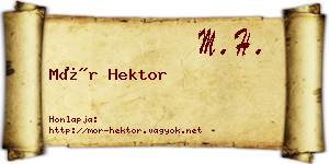 Mór Hektor névjegykártya